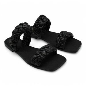 Guess Womens Raign Slip on Woven Slide Sandals